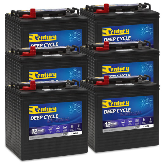 Century C8VGC 8V Deep Cycle Industrial  - Set of 6